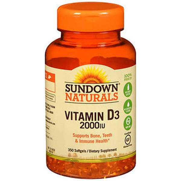 Sundown Naturals Super Potency Vitamin D3, 2000 IU, Value Size, 300 Softgels