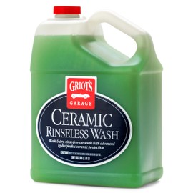Griot's Garage Ceramic Rinseless Wash for Car Cleaning and Detailing, No-Rinse Cleaner, Washing Soap for RVs, Boats, Trucks, Motorcycles, 10853, One Gallon