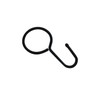 GARDINIA Rope Hooks for Rope Tensioning Fittings, for Hanging Curtains