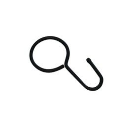 GARDINIA Rope Hooks for Rope Tensioning Fittings, for Hanging Curtains and Curtains, Sturdy, Pack of 20, Metal, Matt Black