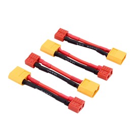 4pcs XT60 Male to T-Plug Female Connector Lead Adapter Cable 14awg 5cm for RC Lipo(BDHI-64)