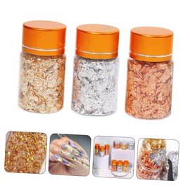 Baluue 2pcs 3 3 Bottles Iridescent Nail Foil Flakes Set Flakes for Resin Jewelry Foil Art Glitter Nail Painting Crafts