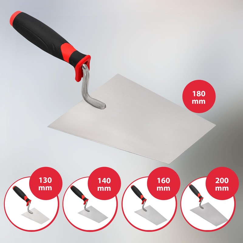KOTARBAU Stainless Steel Trapezoidal Trowel 180 mm x 80 mm