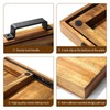 EVERBBKING Natural Acacia Sliding Tray for Coffee Machine Kitchen Appliance