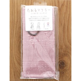 Olim CU-802 Taoru Mini Series Scarf, Light Crimson, 12.6 x 37.8 inches (32 x 96 cm)