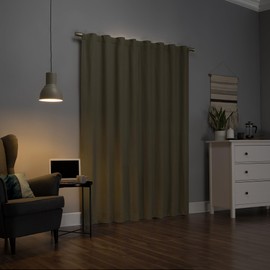 Sun Zero Cyrus 2-Pack Thermal 100% Total Blackout Back Tab Curtain Panel Pair, Olive Green, 40" W x 84" L (2 Panels)