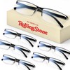 6 pack Executive Style Reading Glasses Men - Durable Readers