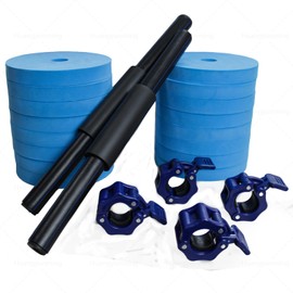 Huangyunming Aquatic Exercise Dumbbells Water Dumbbell Pool Resistance Aquatic Fitness Barbells with 16 High-Density EVA Foam Pool Weights Dumbbells, Can be quickly disassembled