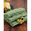 Fani 60 Pack Gauze Cheesecloth Napkins, Rustic Elegant, Sage Green,