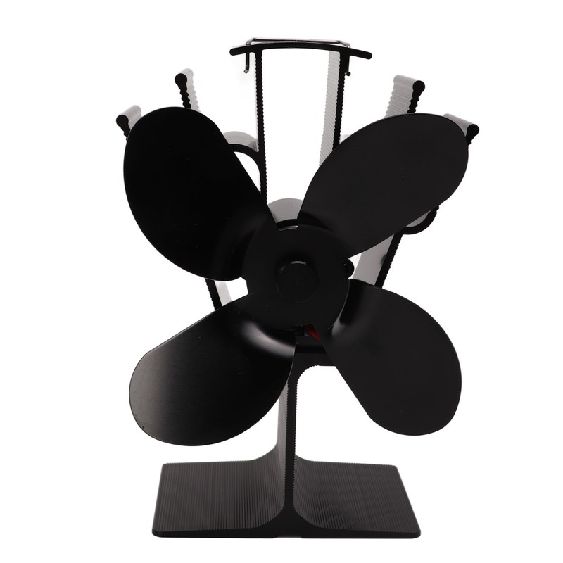 Heat Powered Fireplace Fan 4 Blades Aluminum Alloy Stove Fan