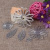 ODETOJOY 6PCS Carbon Steel Metal Flower &Leaves Embossing Cutting Dies