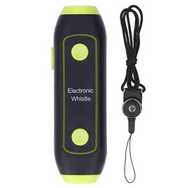 Silbato Electrónico, Funciona con Pilas, 3 Tonos, 3 Niveles de Volumen, Silbato sin Soplado con Cordón de Luz LED, Silbato de Emergencia de Alto Volumen para Entrenadores, árbitros (Verde)