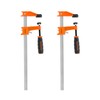 JORGENSEN 2-pack Steel Bar Clamps Set, 12-inch Medium Duty, 600