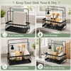 Sponge Holder for Kitchen Sink, Sink Caddy with Towel Bar