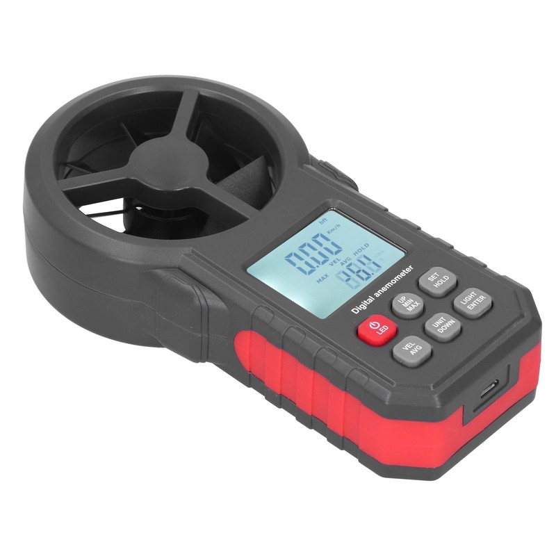 WT87B Bluetooth Digital Anemometer with LCD Backlight 9V Handheld Wind