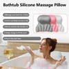 Aokelily Bath Silicone Pillow Luxury Bathtub Pillow with Non-Slip Suction