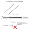 Titanium Toothpick Multifunctional Lightweight Outdoor Equipment Toothpick Holder Portable, Titanium
