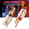 Facmogu 2 Pairs Mini Gold Plated Insulated 5-Way Binding Post