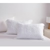 Boho King Size Comforter Set White 3 Pieces Tufted Tassel