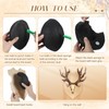 DoubleFill 2 Sets Wooden Deer Antler Mounting Kit Deer Mount