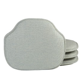 Klear Vu Gripper Omega Non-Slip Windsor Chair Cushions with Skid-Proof Seat Pad for Dining Room, Kitchen, and Office Use, 16x15 Inches, 4 Count (Pack of 1), Spa