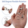 Augshy Pack of 60 Key Chain Clip Hook Twist Clasps