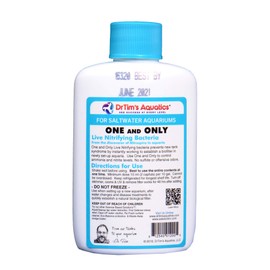 Dr. Tim’s Aquatics Saltwater One & Only Nitrifying Bacteria – for New Fish Tanks, Aquariums, Water Filtering, Disease Treatment – H20 Pure Fish Tank Cleaner – Removes Toxins – 2 Oz.