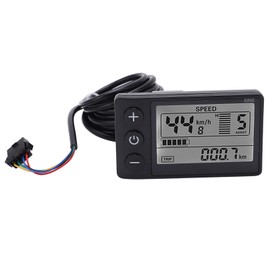Ebike LCD Display Panel, 24V 36V 48V Electric Bike LCD Display Meter with Large Screen, Electric Bike Conversion Accessories Bicycle Speedometer Control Panel, for 22.2mm/0.9in Handlebars