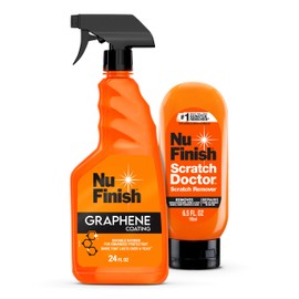 Nu Finish 2-Piece Exterior Finishing Car Kit - Nu Scratch Doctor Car Scratch Remover and Nu Graphene Coating Spray