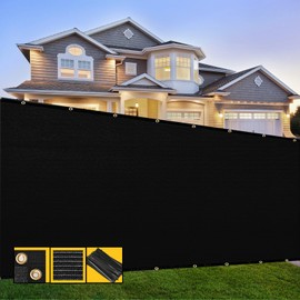 SHADESPEARE Customized 3.5' x 11.5' Black Fence Privacy Screen,with Bindings, Grommets, Zip Tie, for Gardens,Backyard,Patio,Tennis Court,Construction Project,Outdoor Events,We Make Custom Sizes