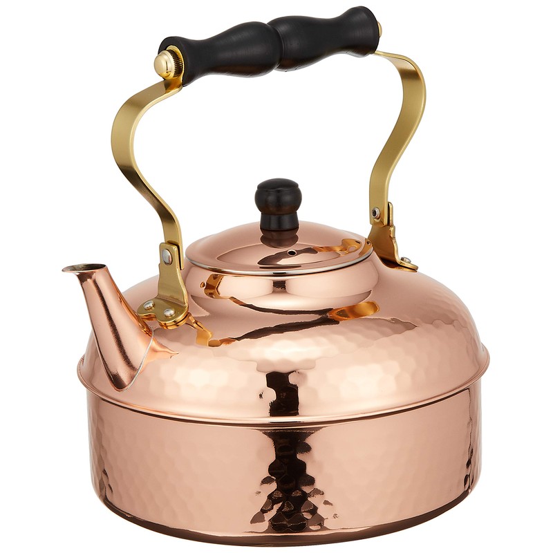 Sinkoukinzoku S-810H Kettle, Bare Copper, 0.6 gal (2.0 L) Hammered