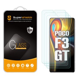 Supershieldz (3 Pack) Designed for Xiaomi Poco F3 GT and Redmi K40 Gaming Edition Tempered Glass Screen Protector, Anti Scratch, Bubble Free