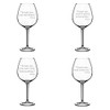 Set of 4 Wine Glass Goblet Funny Trust Me Collection