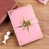 NectaRoy Vintage Travel Journal, A5 Lockable Diary(Compass Pattern), Notebook with
