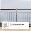 Tofficu 4pcs Decorative Ball Shape Fence Post Caps Post Covers