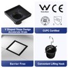 Bernkot Square Shower Drain 4" with 2" PVC Flange Base,