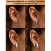 JeweBella Small Silver Hoops Earrings for Women 18K Gold Plated