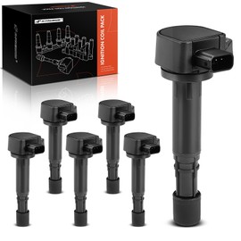 A-Premium 6PCS Ignition Coil Packs Compatible with Acura, Honda & Saturn Vehicles - V6 3.5L 3.7L - MDX 2001-2009, Accord 2004-2007, Pilot 2003-2008, Ridgeline 2006-2008, Vue 2004-2007