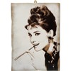 KUSTOM ART Set of 4 Vintage Style Audrey Hepburn Wooden