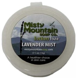 Lavender Mist - Solid Mini Lotion Bar - Made with Natural Oils and Butters by Misty Mountain Soap Co.