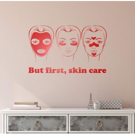 Vinyl Wall Decal Skin Care Quote Mask Beauty Salon Spa Relaxing Woman Stickers Mural Large Decor (ig5267)