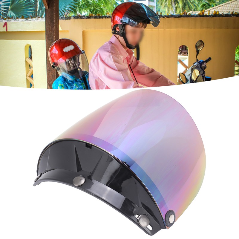 Motorcycle Helmet Lens Metal Button Removable UV Protection Adjustable Motorbike