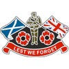Poppy Day Car Window Sticker with Poppy Scotland Flag Union