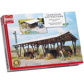 Busch 1418 Farm Equipment Shelter HO Structure Scale Model Structure