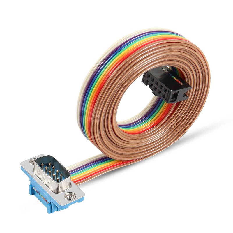 PNGKNYOCN DB9 to 10-Pin IDC Serial Cable,RS232 Male to IDC