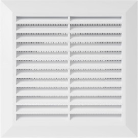 ECOPRO VENT White 4" Inch Ventilation Grille - Inside/Outside use - (Flange 3.9" Ø/Cover 6.7"x6.7") - Air Vent Louver - Exhaust Hood - Available 3 Sizes / 4 Colors, White
