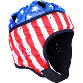 TIAXU TIAXU Rugby Helmet - Soft Padded Headgear 7v7 Flag Football Headguard Soccer Head Protection Protective Soft Helmet Football for Youth & Adult