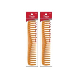 Annie #0044 Wide Tooth Comb Bone Color 2 pack . Hair Style, Durable, Affordable