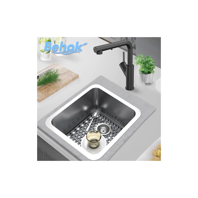 2 Pack Silicone Sink Protector for Kitchen Sink Bathroom, 13.58"