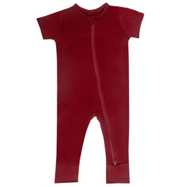 GUISBY Baby Sleepers with 2 Way Zipper, Rayon Made from Bamboo Footless Rompers Pajama Vermeil 12-24 Months